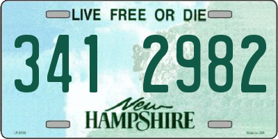 NH license plate 3412982