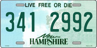 NH license plate 3412992
