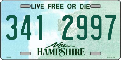 NH license plate 3412997