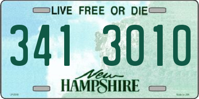 NH license plate 3413010
