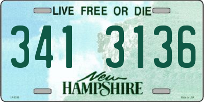 NH license plate 3413136