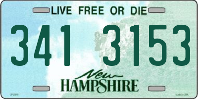 NH license plate 3413153