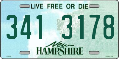 NH license plate 3413178