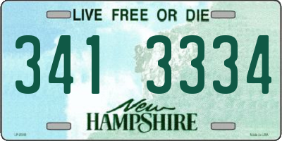 NH license plate 3413334