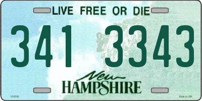 NH license plate 3413343