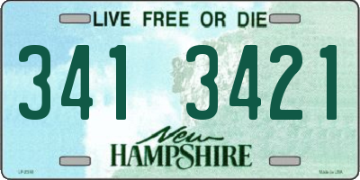 NH license plate 3413421