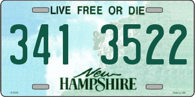 NH license plate 3413522