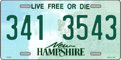 NH license plate 3413543