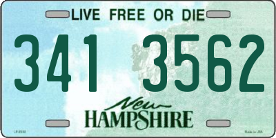 NH license plate 3413562