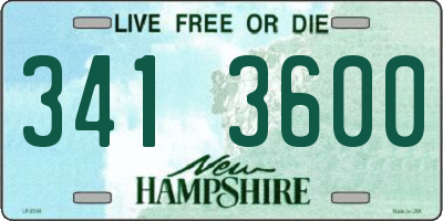 NH license plate 3413600