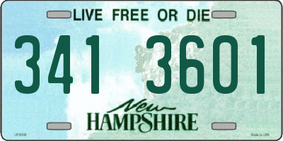 NH license plate 3413601