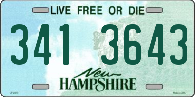 NH license plate 3413643