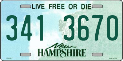 NH license plate 3413670