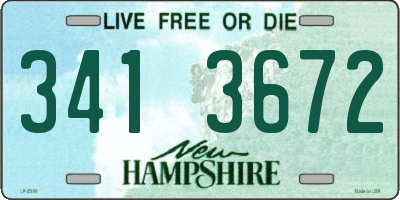 NH license plate 3413672