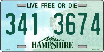 NH license plate 3413674