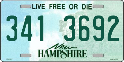 NH license plate 3413692