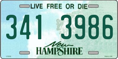 NH license plate 3413986