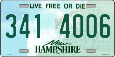 NH license plate 3414006