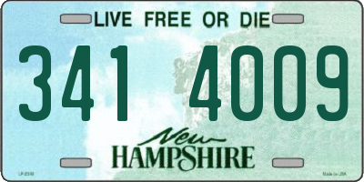 NH license plate 3414009