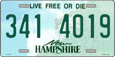 NH license plate 3414019