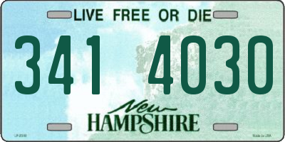 NH license plate 3414030