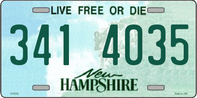 NH license plate 3414035
