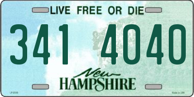 NH license plate 3414040