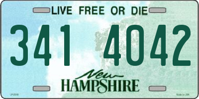 NH license plate 3414042