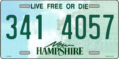 NH license plate 3414057