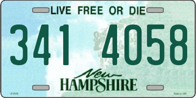 NH license plate 3414058