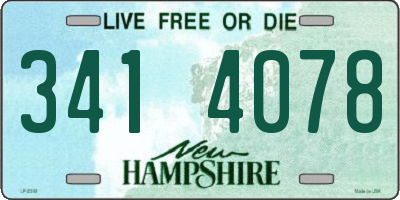 NH license plate 3414078