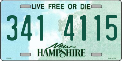 NH license plate 3414115