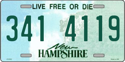 NH license plate 3414119