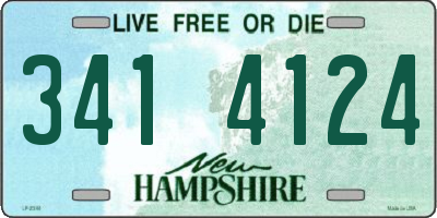 NH license plate 3414124