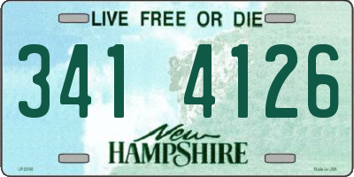 NH license plate 3414126