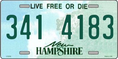 NH license plate 3414183