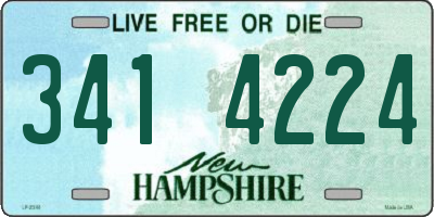 NH license plate 3414224