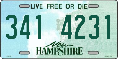 NH license plate 3414231