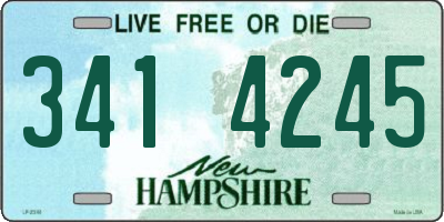 NH license plate 3414245