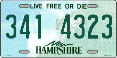 NH license plate 3414323