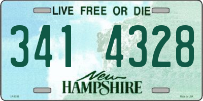 NH license plate 3414328
