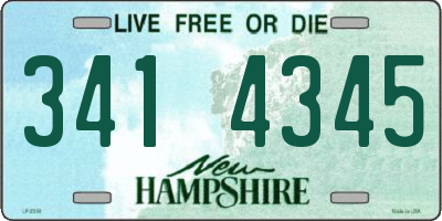 NH license plate 3414345