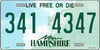 NH license plate 3414347