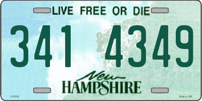 NH license plate 3414349