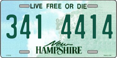 NH license plate 3414414