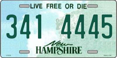 NH license plate 3414445