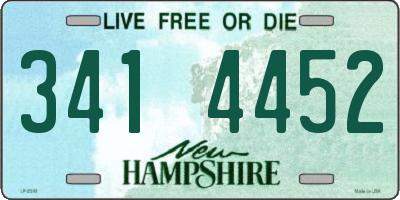 NH license plate 3414452