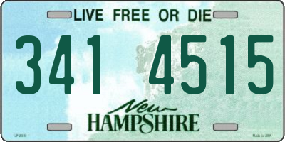 NH license plate 3414515