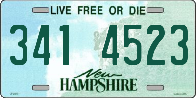 NH license plate 3414523