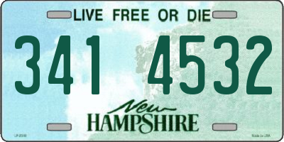 NH license plate 3414532